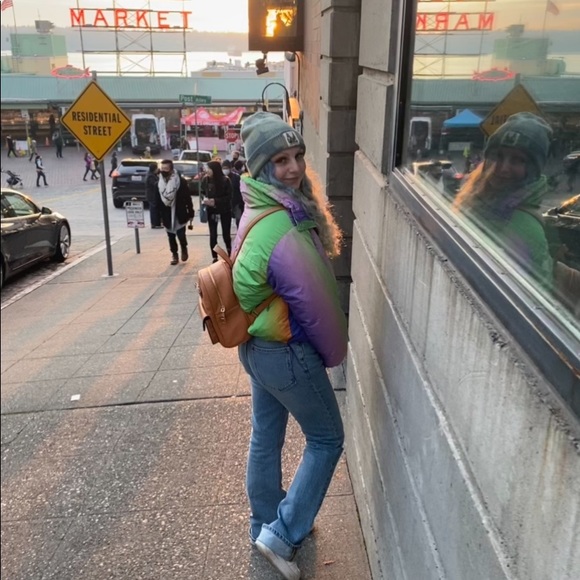 Urban outfitters multicolored puffer jacket